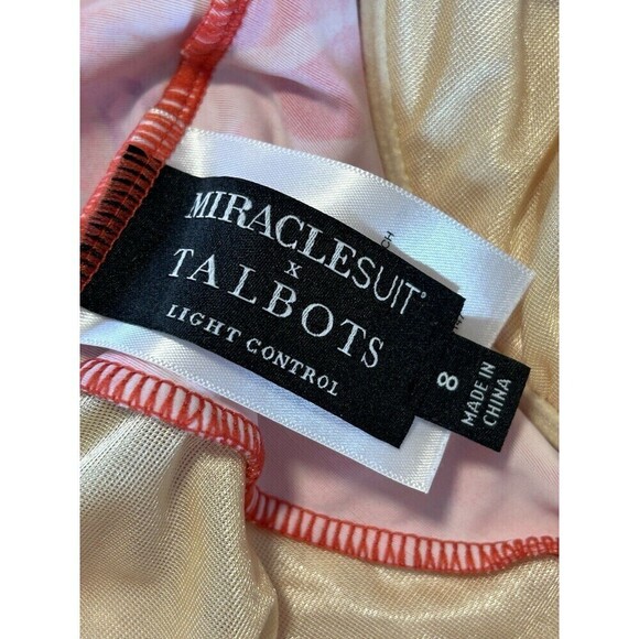 MIRACLESUIT x TALBOTS SANIBEL BLENDED FLORAL TANKINI Light Control Size 8 - Picture 6 of 15